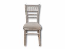 image of Lime Washed Chiavari Chair with Ivory Seatpad
