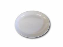 image of White China Oval Serving Flat 16" (41cm)